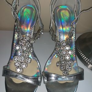 Silver Party High heel sandal